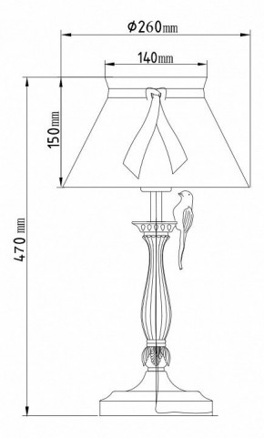 Настольная лампа декоративная Maytoni Bird ARM013-11-W в Нижнем Тагиле - nizhniy-tagil.mebel24.online | фото 5