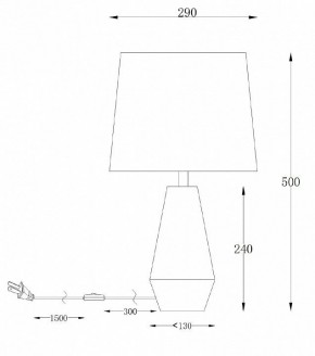 Настольная лампа декоративная Maytoni Calvin Table Z181-TL-01-B в Нижнем Тагиле - nizhniy-tagil.mebel24.online | фото 2