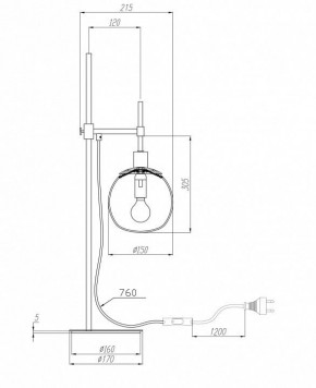 Настольная лампа декоративная Maytoni Erich MOD221-TL-01-G в Нижнем Тагиле - nizhniy-tagil.mebel24.online | фото 3