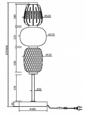 Настольная лампа декоративная Maytoni Pattern MOD267TL-L28G3K в Нижнем Тагиле - nizhniy-tagil.mebel24.online | фото 5