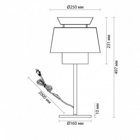 Настольная лампа декоративная Odeon Light Kressa 4992/1T в Нижнем Тагиле - nizhniy-tagil.mebel24.online | фото 4