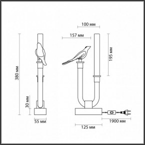 Настольная лампа декоративная Odeon Light Lark 5431/2TL в Нижнем Тагиле - nizhniy-tagil.mebel24.online | фото 4