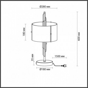 Настольная лампа декоративная Odeon Light Margaret 5415/2T в Нижнем Тагиле - nizhniy-tagil.mebel24.online | фото 4