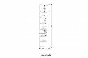 НИКОЛЬ 6 Пенал в Нижнем Тагиле - nizhniy-tagil.mebel24.online | фото 2