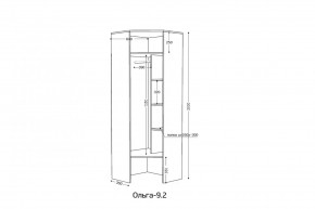 ОЛЬГА 9.2 Шкаф угловой с зеркалом в Нижнем Тагиле - nizhniy-tagil.mebel24.online | фото 2