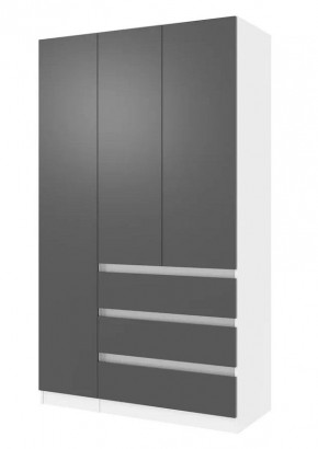 ПАРУС Шкаф 3х- ств. 1200 (белый/графит) в Нижнем Тагиле - nizhniy-tagil.mebel24.online | фото