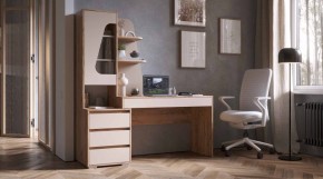 ПИФАГОР Стол компьютерный (дуб вотан/кашемир) в Нижнем Тагиле - nizhniy-tagil.mebel24.online | фото 1