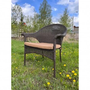 Плетеное кресло LV-140B-Brown с подушкой в комплекте в Нижнем Тагиле - nizhniy-tagil.mebel24.online | фото