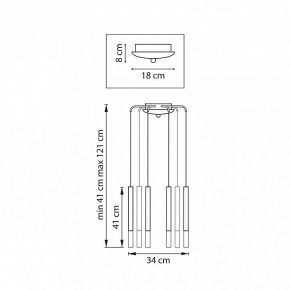 Подвесная люстра Lightstar Tubo L8T747133 в Нижнем Тагиле - nizhniy-tagil.mebel24.online | фото 3