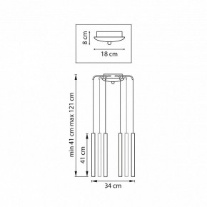 Подвесная люстра Lightstar Tubo L8T747243 в Нижнем Тагиле - nizhniy-tagil.mebel24.online | фото 3