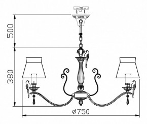 Подвесная люстра Maytoni Bird ARM013-08-W в Нижнем Тагиле - nizhniy-tagil.mebel24.online | фото 5