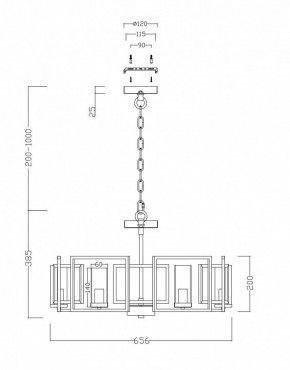 Подвесная люстра Maytoni Bowi H009PL-06G в Нижнем Тагиле - nizhniy-tagil.mebel24.online | фото 4