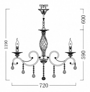 Подвесная люстра Maytoni Grace ARM247-08-G в Нижнем Тагиле - nizhniy-tagil.mebel24.online | фото 4