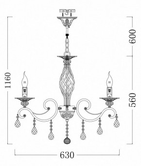 Подвесная люстра Maytoni Grace RC247-PL-06-R в Нижнем Тагиле - nizhniy-tagil.mebel24.online | фото 5