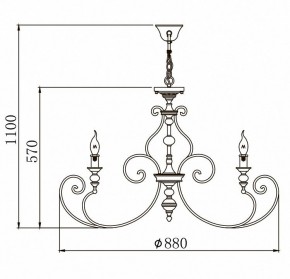 Подвесная люстра Maytoni Karina H631-PL-08-B в Нижнем Тагиле - nizhniy-tagil.mebel24.online | фото 3
