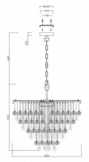 Подвесная люстра Maytoni Linn MOD091PL-07CH в Нижнем Тагиле - nizhniy-tagil.mebel24.online | фото 4