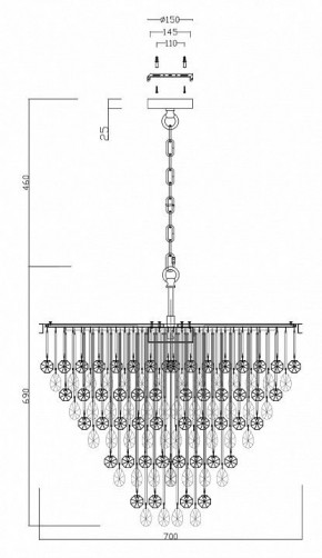 Подвесная люстра Maytoni Linn MOD091PL-09G в Нижнем Тагиле - nizhniy-tagil.mebel24.online | фото 4