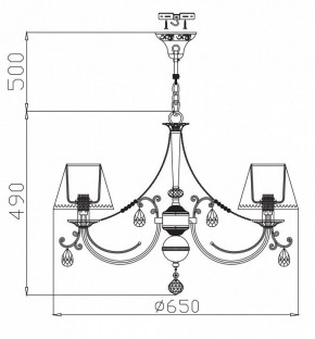 Подвесная люстра Maytoni Soffia RC093-PL-06-R в Нижнем Тагиле - nizhniy-tagil.mebel24.online | фото 4