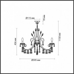 Подвесная люстра Odeon Light Versia 4977/6 в Нижнем Тагиле - nizhniy-tagil.mebel24.online | фото 5