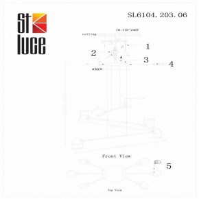 Подвесная люстра ST-Luce Montecelio SL6104.203.06 в Нижнем Тагиле - nizhniy-tagil.mebel24.online | фото 4