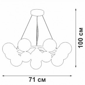 Подвесная люстра Vitaluce V48410 V48410-8/12S в Нижнем Тагиле - nizhniy-tagil.mebel24.online | фото 3