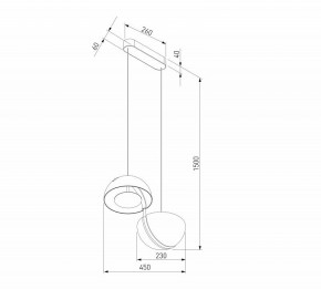 Подвесной светильник Eurosvet Emisfero 50083/2 LED золото в Нижнем Тагиле - nizhniy-tagil.mebel24.online | фото 4