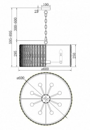 Подвесной светильник Maytoni Facet MOD094PL-08CH в Нижнем Тагиле - nizhniy-tagil.mebel24.online | фото 3