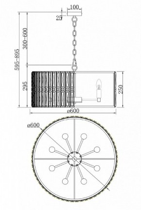 Подвесной светильник Maytoni Facet MOD094PL-08G в Нижнем Тагиле - nizhniy-tagil.mebel24.online | фото 3