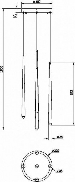 Подвесной светильник Maytoni Halo MOD132PL-L30BSK в Нижнем Тагиле - nizhniy-tagil.mebel24.online | фото 2