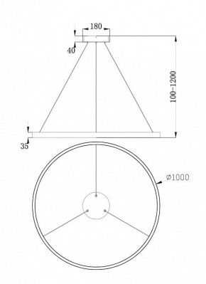 Подвесной светильник Maytoni Rim MOD058PL-L54BS4K в Нижнем Тагиле - nizhniy-tagil.mebel24.online | фото 4