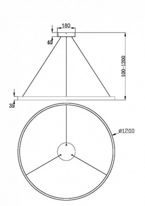 Подвесной светильник Maytoni Rim MOD058PL-L65BS3K в Нижнем Тагиле - nizhniy-tagil.mebel24.online | фото 4