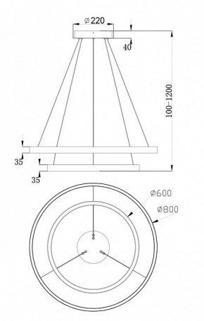 Подвесной светильник Maytoni Rim MOD058PL-L74W4K в Нижнем Тагиле - nizhniy-tagil.mebel24.online | фото 6