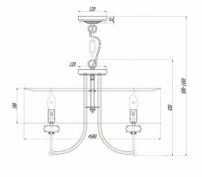 Подвесной светильник Maytoni Roma ARM006PL-06G в Нижнем Тагиле - nizhniy-tagil.mebel24.online | фото 3