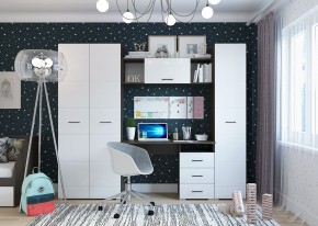 Полка 1200 НЕНСИ (Венге/Белый глянец) в Нижнем Тагиле - nizhniy-tagil.mebel24.online | фото 2