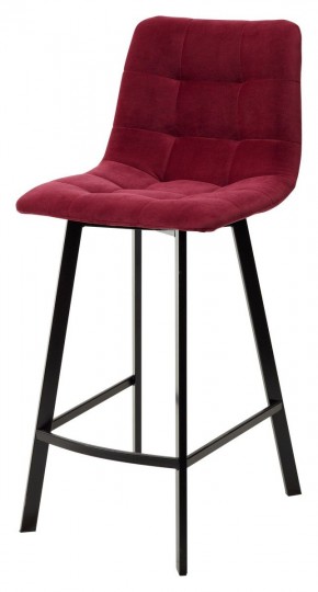 Полубарный стул CHILLI-QB SQUARE винный #16, велюр / черный каркас (H=66cm) М-City в Нижнем Тагиле - nizhniy-tagil.mebel24.online | фото 2