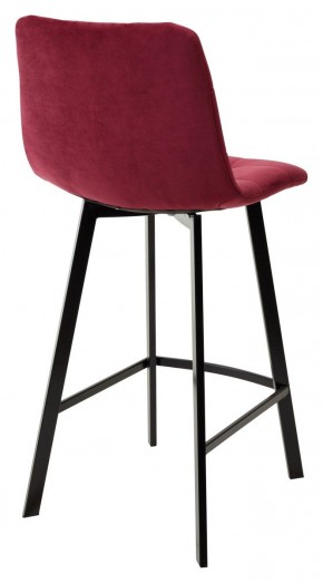 Полубарный стул CHILLI-QB SQUARE винный #16, велюр / черный каркас (H=66cm) М-City в Нижнем Тагиле - nizhniy-tagil.mebel24.online | фото 6