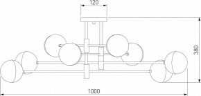 Потолочная люстра Eurosvet Nuvola 70129/8 латунь в Нижнем Тагиле - nizhniy-tagil.mebel24.online | фото 3