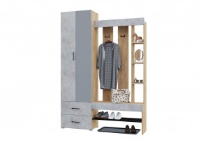 Прихожая Домино (Крафт золотой/Бетон) в Нижнем Тагиле - nizhniy-tagil.mebel24.online | фото