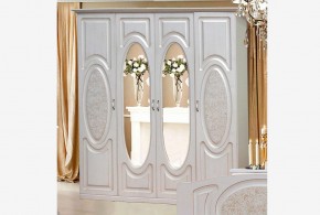 Прованс-2 Шкаф 4-х дверный с 2 зеркалами (Бежевый/Текстура белая платиной золото) в Нижнем Тагиле - nizhniy-tagil.mebel24.online | фото