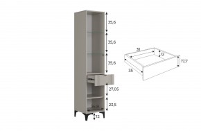 РИЧ Шкаф однодверный со стеклом в Нижнем Тагиле - nizhniy-tagil.mebel24.online | фото 3