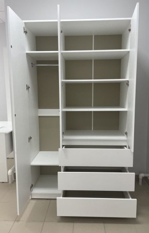 Шкаф 3-ств. с 3 ящиками "Бьянко" в Нижнем Тагиле - nizhniy-tagil.mebel24.online | фото 2