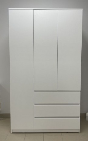 Шкаф 3-ств. с 3 ящиками "Бьянко" в Нижнем Тагиле - nizhniy-tagil.mebel24.online | фото 3