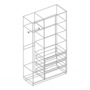 Шкаф 3-ств. с 3 ящиками "Бьянко" в Нижнем Тагиле - nizhniy-tagil.mebel24.online | фото 5
