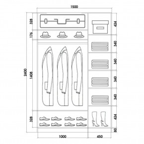 Шкаф-купе ХИТ 24-15-66 (620) в Нижнем Тагиле - nizhniy-tagil.mebel24.online | фото 3
