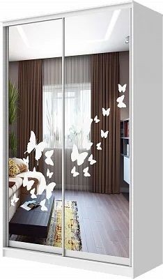 Шкаф-купе ХИТ 24-4-14-66 БАБОЧКИ в Нижнем Тагиле - nizhniy-tagil.mebel24.online | фото