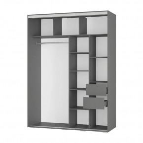 Шкаф-купе Крафт-6 1.6 м ШКК-06 (графит) в Нижнем Тагиле - nizhniy-tagil.mebel24.online | фото 2