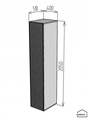 Шкаф Linnea MHR-1 2050х400х510 (Белый-М 11.1.2) в Нижнем Тагиле - nizhniy-tagil.mebel24.online | фото 2