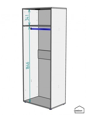 Шкаф Linnea MHR-2PO 2050х800х510 (Белый-М 11.1.2) в Нижнем Тагиле - nizhniy-tagil.mebel24.online | фото 3