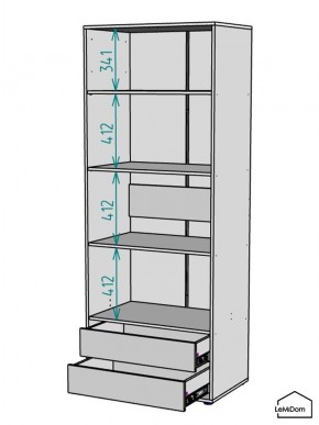 Шкаф Linnea MHR-2PO-4 2050х800х510 (Белый-М 11.1.1) в Нижнем Тагиле - nizhniy-tagil.mebel24.online | фото 3