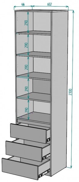 Шкаф Мальта H156 в Нижнем Тагиле - nizhniy-tagil.mebel24.online | фото 2